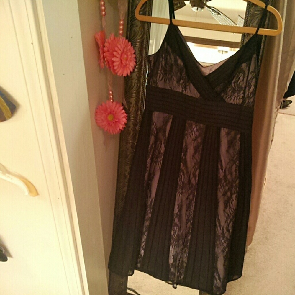 Ann Taylor Black lace party dress